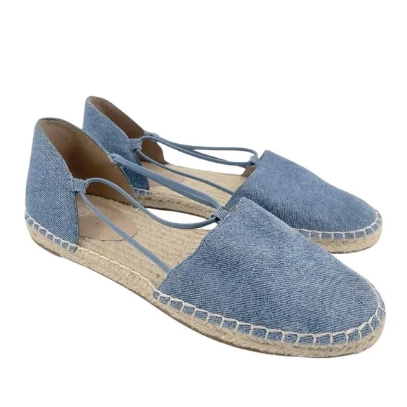 Eileen Fisher Women’s Lee Denim Blue Espadrille Flats | Size 7 Casual Slip-On