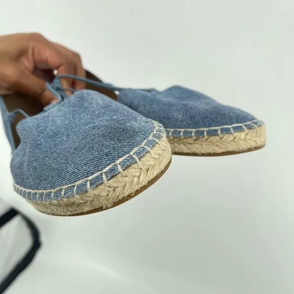 Eileen Fisher Women’s Lee Denim Blue Espadrille Flats | Size 7 Casual Slip-On