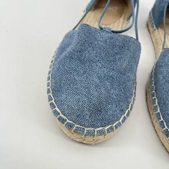 Eileen Fisher Women’s Lee Denim Blue Espadrille Flats | Size 7 Casual Slip-On