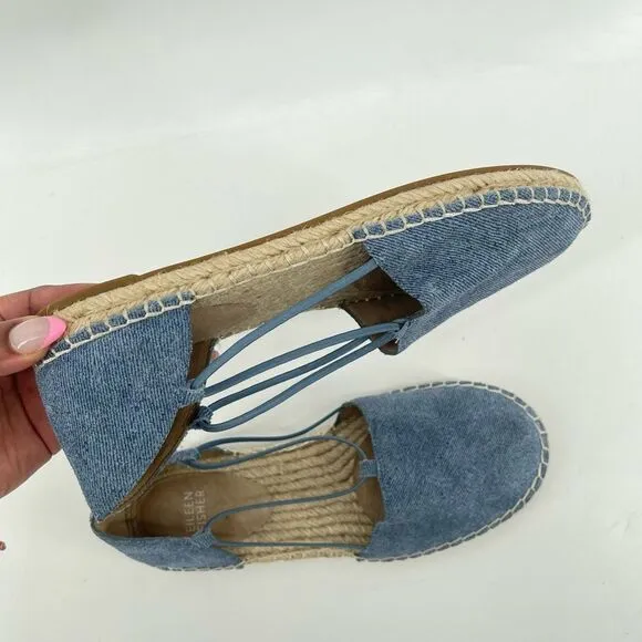 Eileen Fisher Women’s Lee Denim Blue Espadrille Flats | Size 7 Casual Slip-On