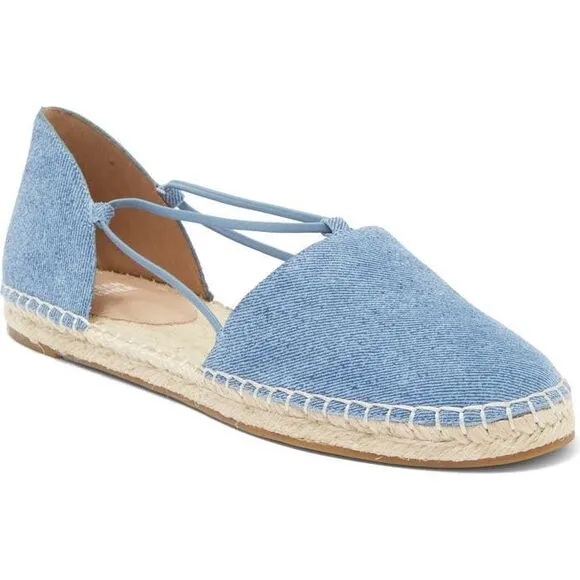 Eileen Fisher Women’s Lee Denim Blue Espadrille Flats | Size 7 Casual Slip-On