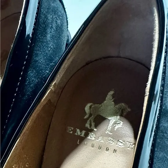 Embassy London Loafers Suede Shoes Designer Size 10 (41)
