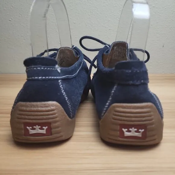 Emelie Strandberg Womens C185 Blue Round Toe Lace Up Moccasins Shoes Size 8.5