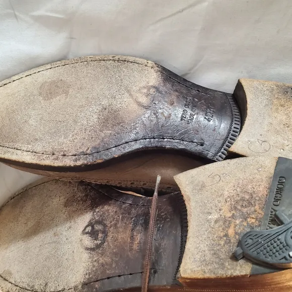 EMPORIO ARMANI British Brown Suede Brogue Wingtip Derby Shoes Size 9.5 (EU 42.5)