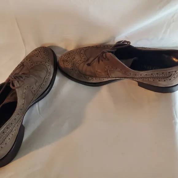 EMPORIO ARMANI British Brown Suede Brogue Wingtip Derby Shoes Size 9.5 (EU 42.5)