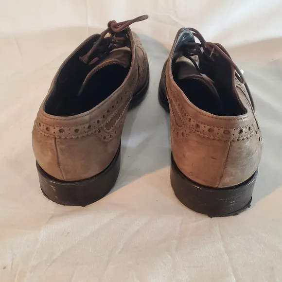 EMPORIO ARMANI British Brown Suede Brogue Wingtip Derby Shoes Size 9.5 (EU 42.5)