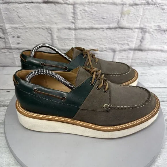 Emporio Armani Loafers Shoes Brown/Navy Men Size 8