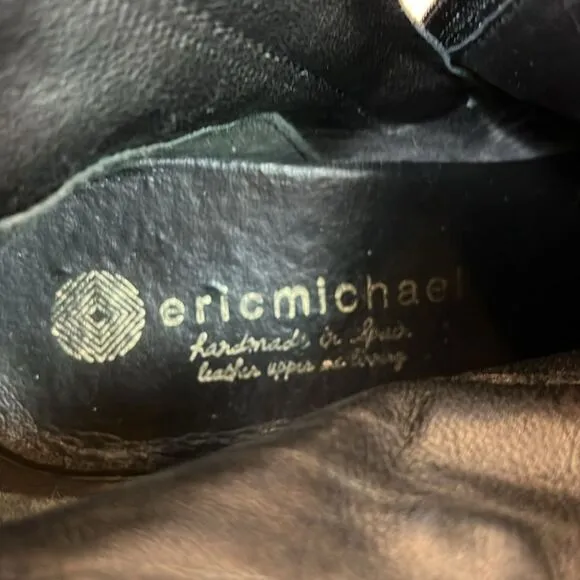 Eric Michael wedge soft leather buckle ankle boots size 40 / US 9.5-10