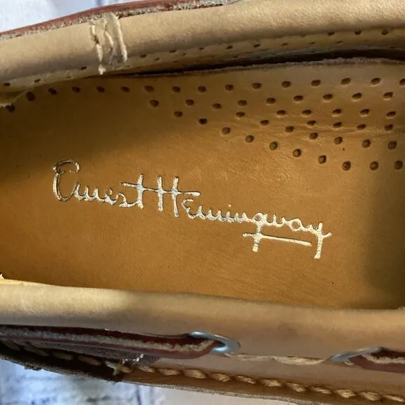 Ernest Hemingway Men’s Size 10 M Leather Boat Shoes Moccasins. LNWOT