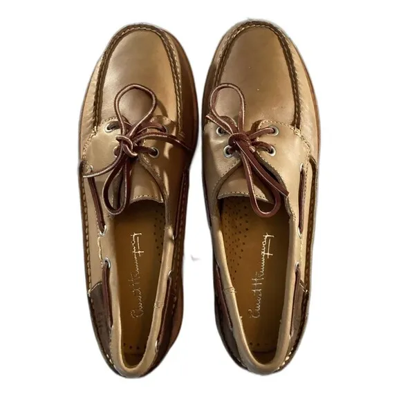 Ernest Hemingway Men’s Size 10 M Leather Boat Shoes Moccasins. LNWOT