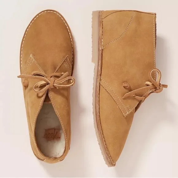 EUC | Anthropologie BEEK Women's 7 Warbler Brown Suede Ankle Boots Shoes