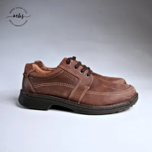 EUC Ecco Men's Fusion II Tie Leather Derby Comfort Shoes in Tan Men Size 7