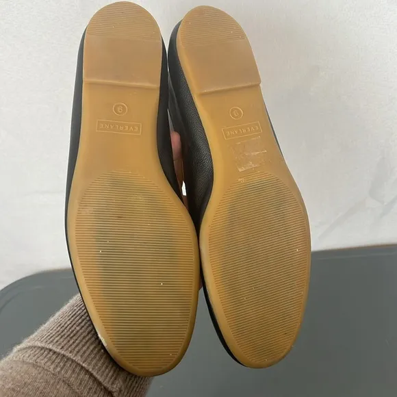 Everlane The Day Glove Black Leather Ballet Flats Size 9