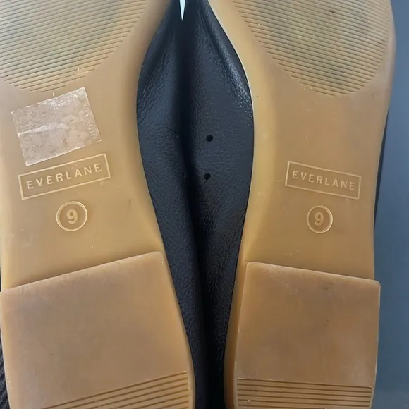 Everlane The Day Glove Black Leather Ballet Flats Size 9