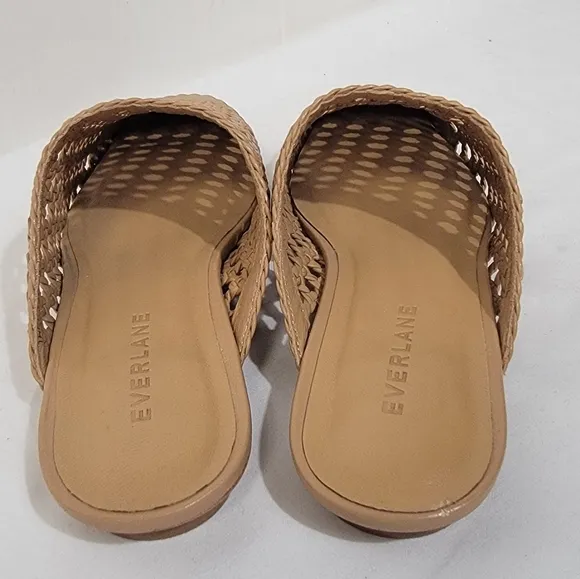 Everlane The Day Mule Light Taupe Woven Shoes Size 5 [MSRP:$168] New Without Box
