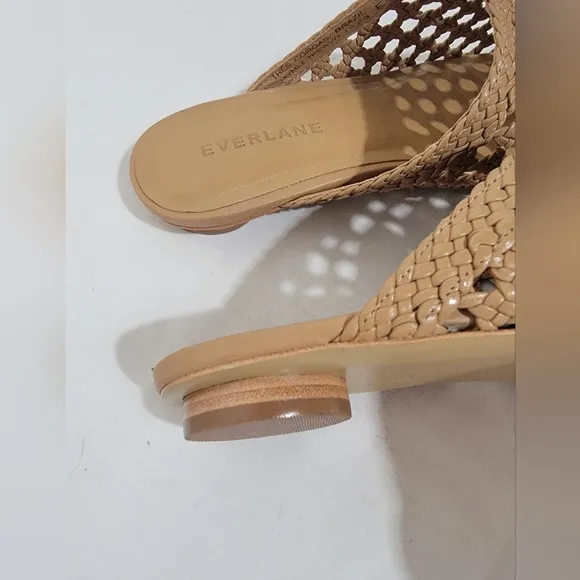 Everlane The Day Mule Light Taupe Woven Shoes Size 5 [MSRP:$168] New Without Box