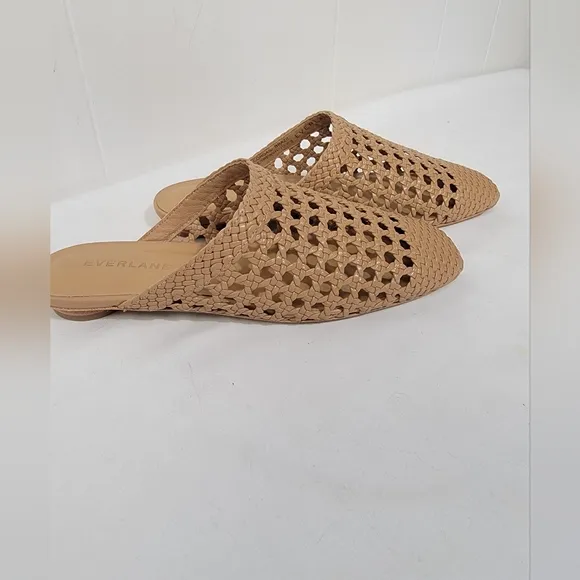 Everlane The Day Mule Light Taupe Woven Shoes Size 5 [MSRP:$168] New Without Box