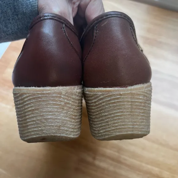 Famolare Vintage Wavy Gum Sole Brown Loafer Shoes Size 9 NIB