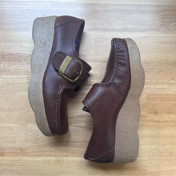 Famolare Vintage Wavy Gum Sole Brown Loafer Shoes Size 9 NIB