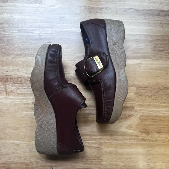 Famolare Vintage Wavy Gum Sole Brown Loafer Shoes Size 9 NIB