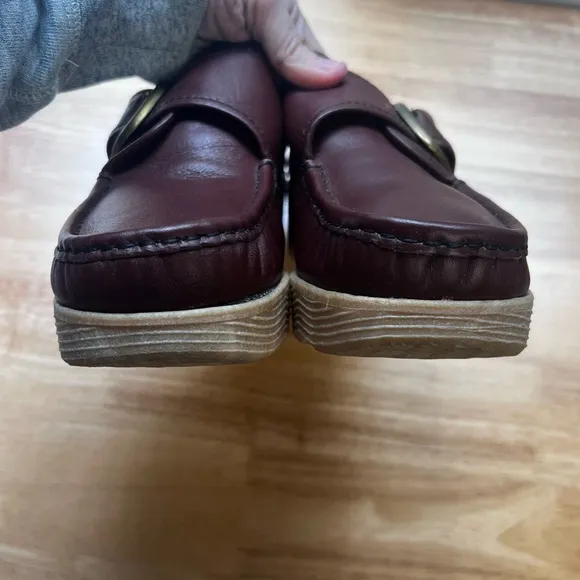Famolare Vintage Wavy Gum Sole Brown Loafer Shoes Size 9 NIB