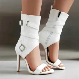 Fashionable Sexy High Heel Women Boots, Stilettos Open Toe Summer Sandals