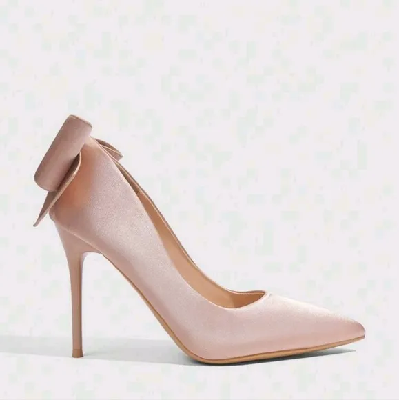 Fashionable Women Pointed Toe High Heel Pumps With Big Bow Detail,Sexy High Heel