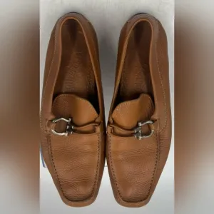 Ferragamo 9.5 Men's Brown Leather Loafers