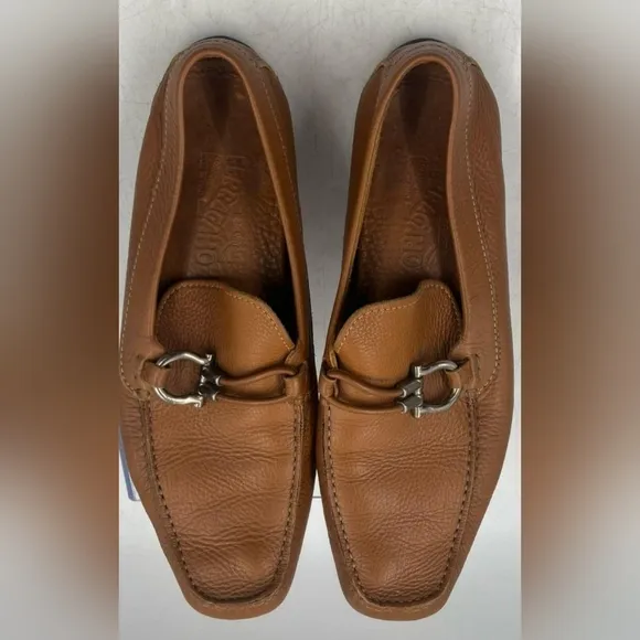 Ferragamo 9.5 Men's Brown Leather Loafers