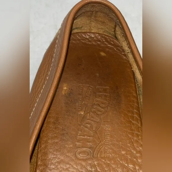 Ferragamo 9.5 Men's Brown Leather Loafers