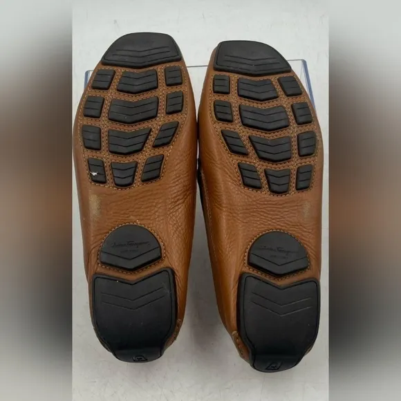 Ferragamo 9.5 Men's Brown Leather Loafers