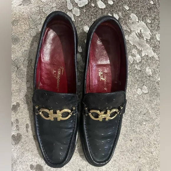 Ferragamo Ostrich Loafers