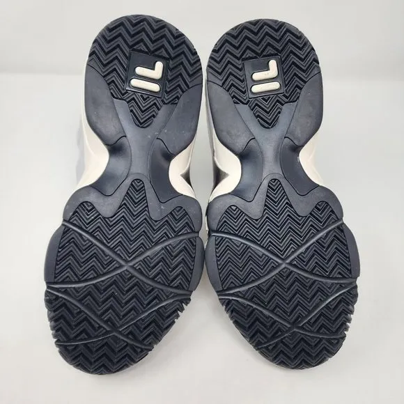Fila Basketball Shoes Mens 11 MB Grey Suede Aztec Logo Spell Out Lace Up
