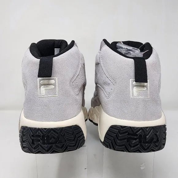Fila Basketball Shoes Mens 11 MB Grey Suede Aztec Logo Spell Out Lace Up