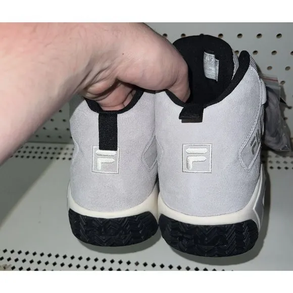 FILA MB Mens Suede Basketball Shoes Size 10 Gray Black White Jamal Mashburn