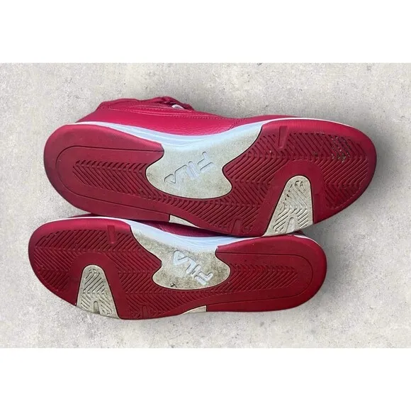 FILA MULTIVERSE BASKETBALL SHOES RED &amp; WHITE SNEAKERS #1CM00703 611 Size 11