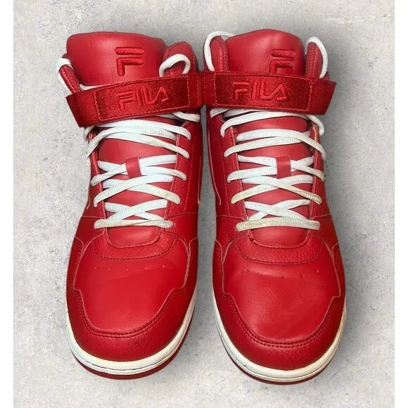 FILA MULTIVERSE BASKETBALL SHOES RED &amp; WHITE SNEAKERS #1CM00703 611 Size 11