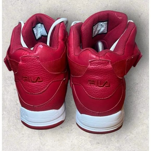 FILA MULTIVERSE BASKETBALL SHOES RED &amp; WHITE SNEAKERS #1CM00703 611 Size 11