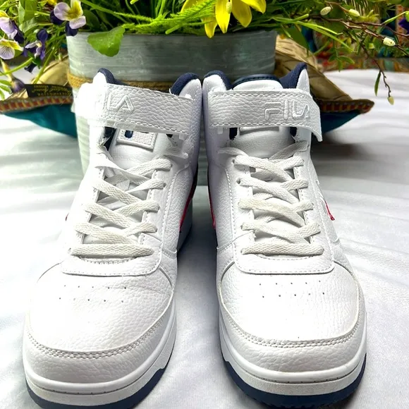Fila shoes for men white and blue and red color size 12