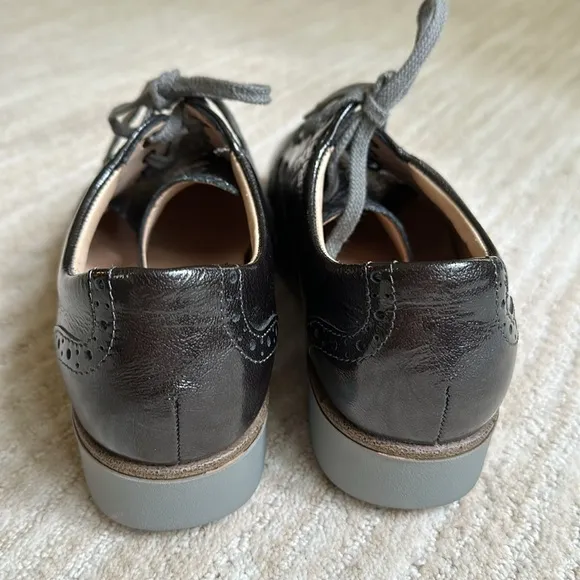 Finn Comfort Shoes Women Charcoal Gray Patent Leather Snake UK 5.5 US 8