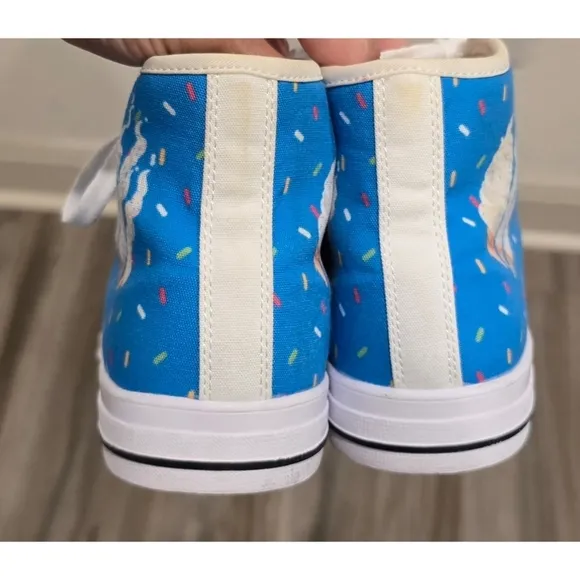 Fire Merch Youth High Tops - Fun Sweet Ice Cream Sprinkles Design - Size Y4