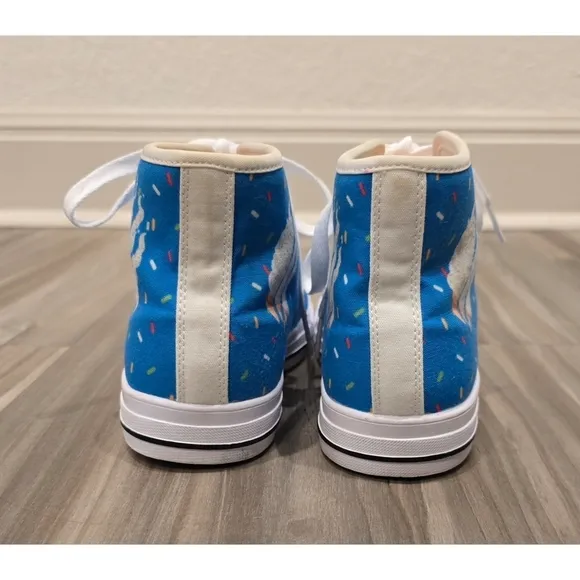 Fire Merch Youth High Tops - Fun Sweet Ice Cream Sprinkles Design - Size Y4