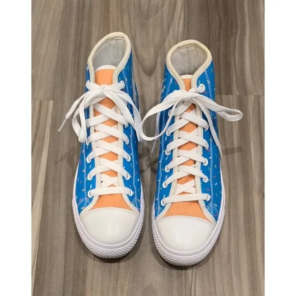Fire Merch Youth High Tops - Fun Sweet Ice Cream Sprinkles Design - Size Y4
