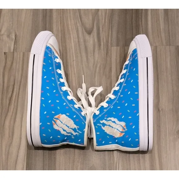 Fire Merch Youth High Tops - Fun Sweet Ice Cream Sprinkles Design - Size Y4