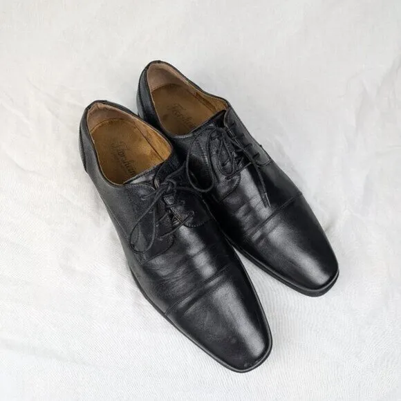 Florsheim Black Jackson Cap Toe Oxford Shoes Size 9 Men