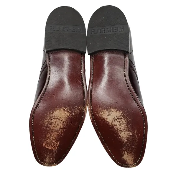 Florsheim | Cherry Red Glossy Leather Business Casual Dress Shoes Men's 8.5