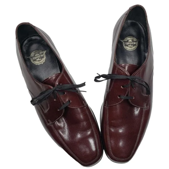 Florsheim | Cherry Red Glossy Leather Business Casual Dress Shoes Men's 8.5