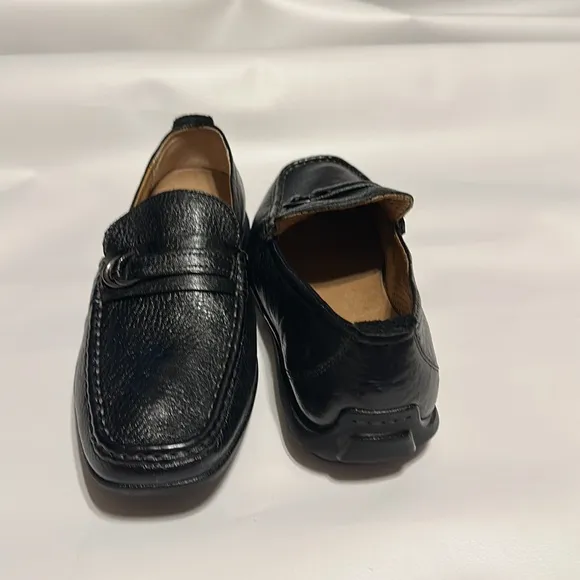 FLORSHEIM COMFORTECH MENS 13086-001 LEATHER UPPER SHOES SIZE 8.5 3E BLAC…