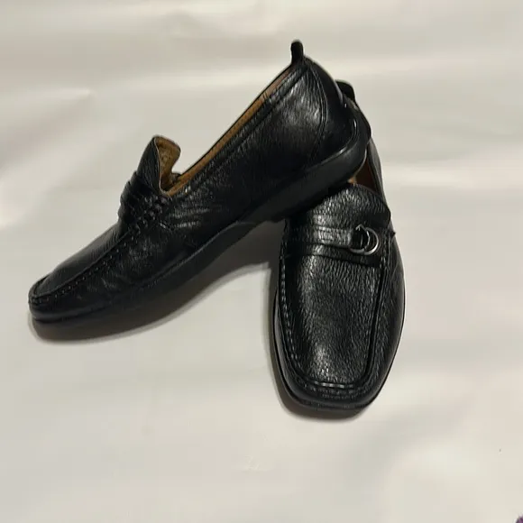 FLORSHEIM COMFORTECH MENS 13086-001 LEATHER UPPER SHOES SIZE 8.5 3E BLAC…