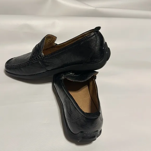 FLORSHEIM COMFORTECH MENS 13086-001 LEATHER UPPER SHOES SIZE 8.5 3E BLAC…